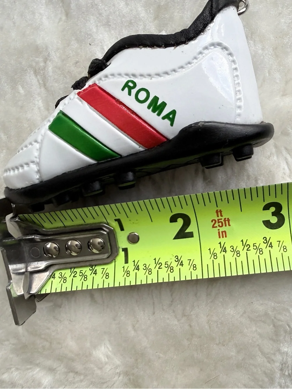 🇮🇹 Rome Soccer Football Team White Shoe Cleats Keychain